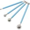 4Pcs Pink Ball Shaped Cake Dotting Tool, 8 Head Fondant Ball Tool Stainless Steel Modeling Ball Tool, Metal Ball Mold Tool for Cake Decoration,