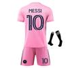 Kinderen Miami Messi Voetbalshirt Set Sneldrogend Ademend Voetbal Trainingsset Kinderen Sportkleding