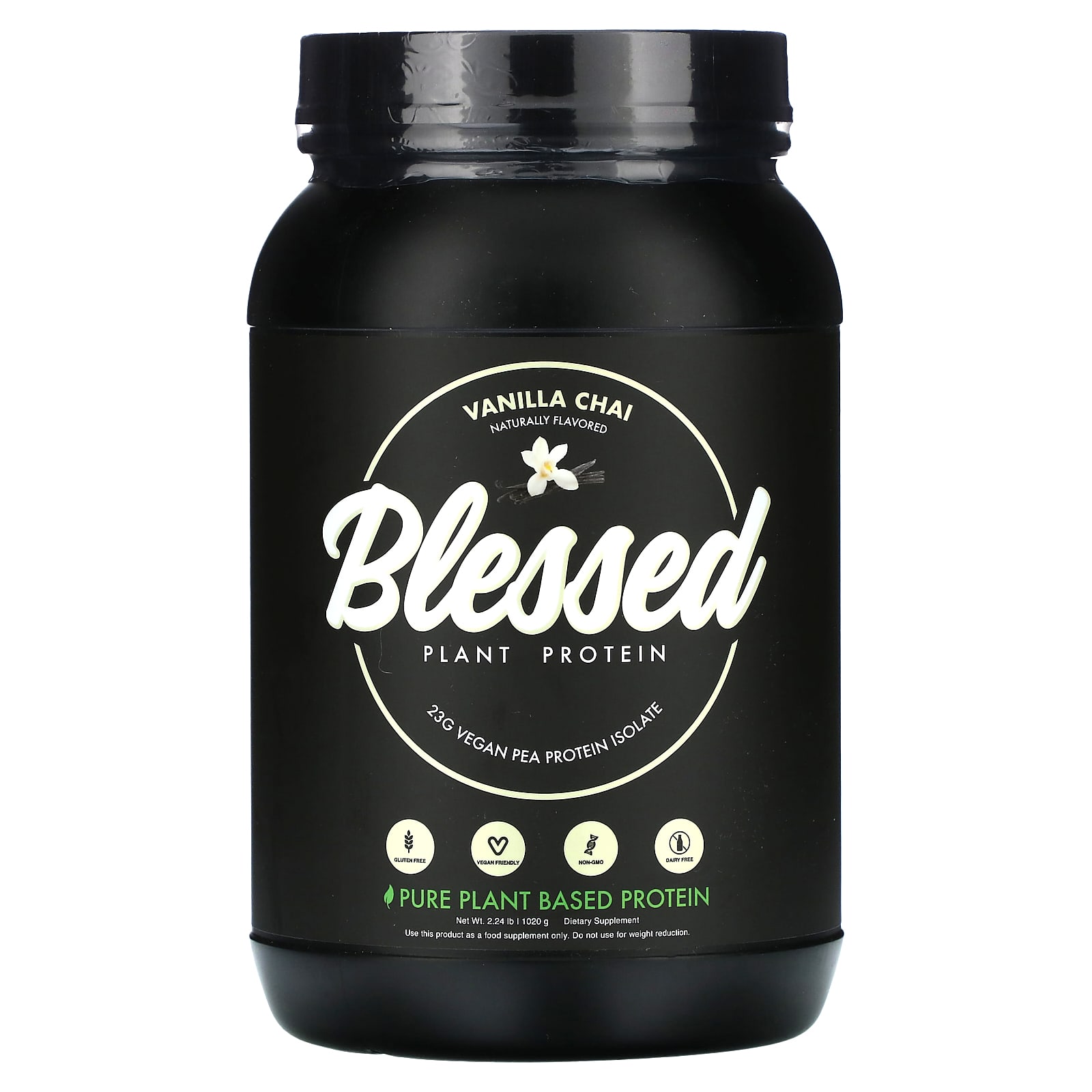 

Blessed, Plant Protein, Vanilla Chai, 2.24lb 1,020g