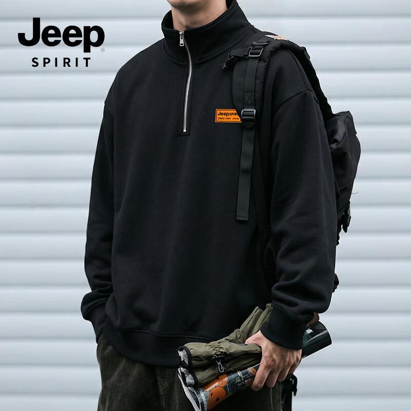 

JEEP SPIRIT Men s Casual Knit Stand-Collar Sweatshirt 3XL