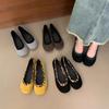Fashion Spring Ladies Shoes Shallow Women's Flats Fashion Leopard Round Toe Casual Flat Shoes Color Matching Flat Slip On Solid Zapatos