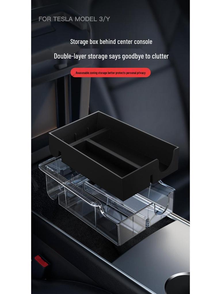 Silicone Ice Box for Tesla Model 3/Y Center Console Storage