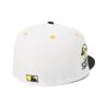 New Era 59FIFTY MLB Chicago Cubs Side Patch Fitted Cap, CHC White/Black 2-Tone Under Visor Sneakers, ONSPOTZ Exclusive, Size 7 1/4, Unisex