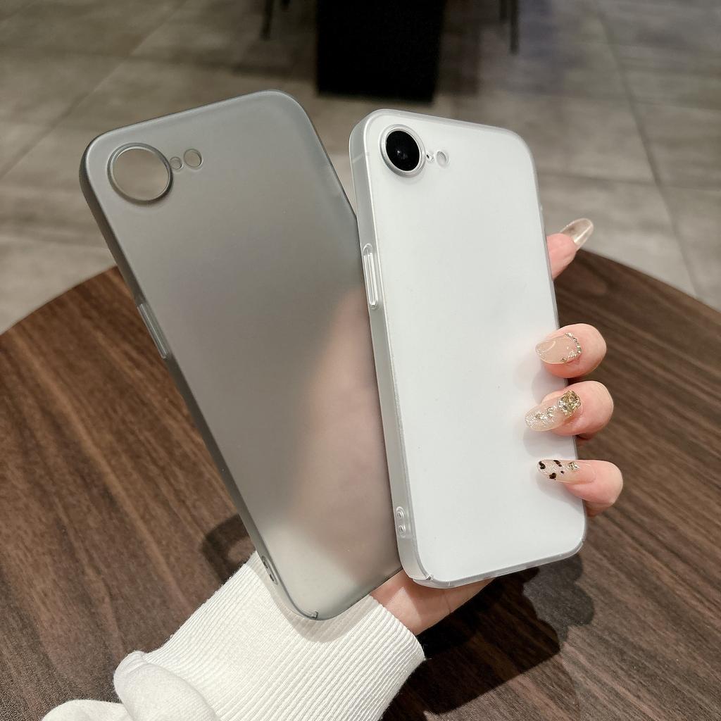 Ultra-Thin Frosted PC Shockproof Phone Case For iPhone 16E SE4 15 14 13 12 11 Pro Max Plus Wireless Charging Matte Clear Cover