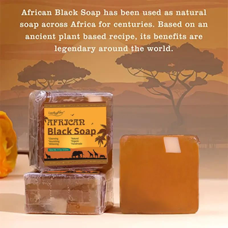 African Black Soap Deep Cleanse Moisturizing Exfoliating Soap Body Cleanser Handmade Soap