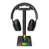 Lanxinda EB01-B Gaming Headset Stand with RGB Lighting USB Control Dual USB Ports ABS Material Neon Bulbs