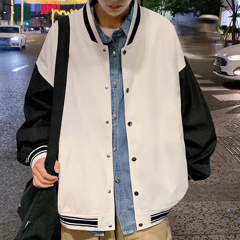 Men's 2024 Spring/Autumn Loose Hoodie Cardigan Jacket - Teen Student Baseball Style