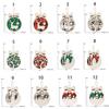 Handmade Christmas Round Pendants Wooden Xmas Tree Hanging Ornaments  Christmas Decor