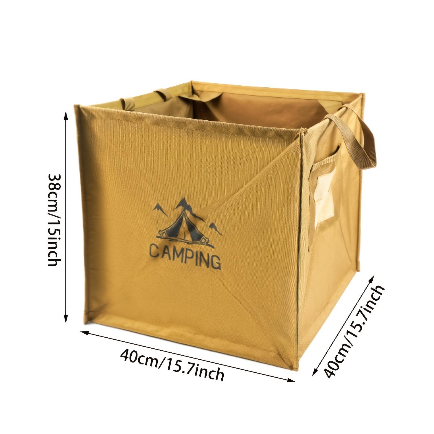 Foldable Outdoor Waste Portable Rope Storage Basket Large Capacity Collapsible Container Camping Picnic Travel Outdoor Activity