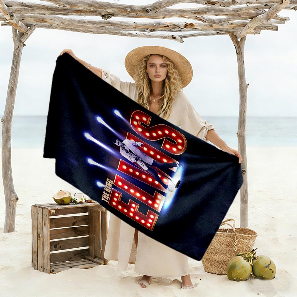 Elvis Presley Beach Towel Super Soft Absorbent Comfortable Lightweight