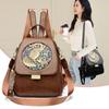 Women's Retro Leather Schoolbag - Versatile, Lightweight, High-Capacity Backpack