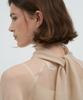 LAMEREI Tie See-Through Blouse[Lmbfco25Sh314]-Light Beige