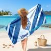 Warrington Wolves Customized Name Text Beach Towel, Soft Absorbent Towel Beach Pool Travel Personal Gift