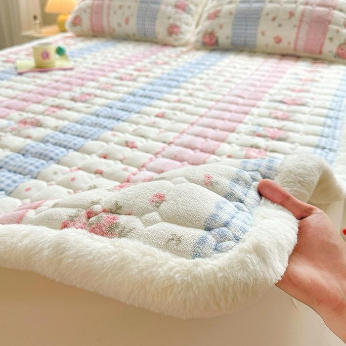 Materac bawełniany Milk Velvet do użytku domowego, materac zimowy Coral Velvet zapewniający ciepło i zagęszczenie