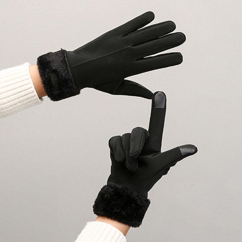 Light Waterproof Women Winter Keep Warm Touch Screen Gloves Not Bloated Fashion Simple Style Thickened