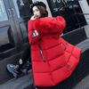 Winter New Thick Plus Size Long Sleeve Cotton Coat Women Korean Style Imported Slim Fit Hooded Printed Cotton Jacket Women