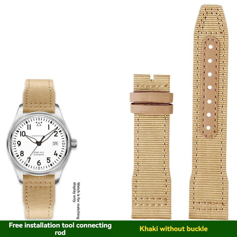 Voor IWC pilot Mark XVIII Spitfire Portugal serie outdoor sporten nylon canvas horlogeband voor heren 20 21 22MM