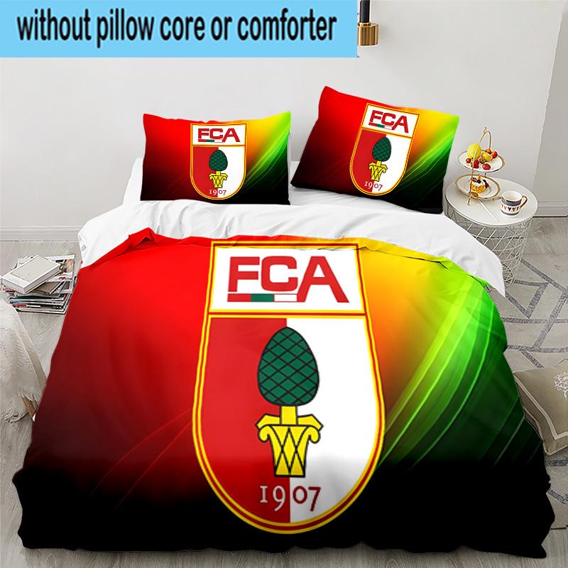 Augs-burg Football Crest 3PCS Bedding set,Ideal for1pc Duvet Cover And 2pcs Pillowcases Perfect for Christmas gift,Ideal for Bedroom, Dormitory