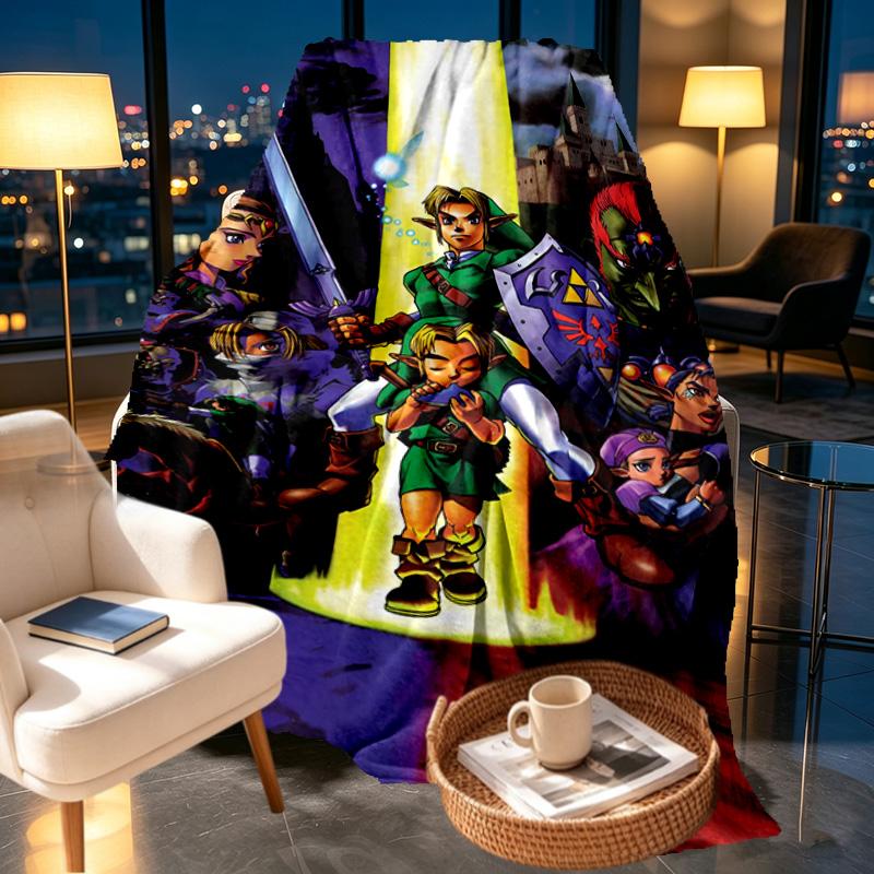 The Legend of Zelda Print Blanket - Soft & Comfortable, for Bedroom, Travel, Sofa, Home Decoration - Birthday Christmas Gift for Friend