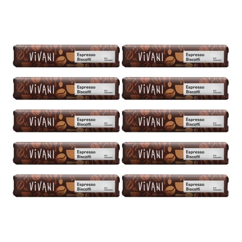 Vivani Эспрессо Бискотти Шоколад 40г x 10 упаковок