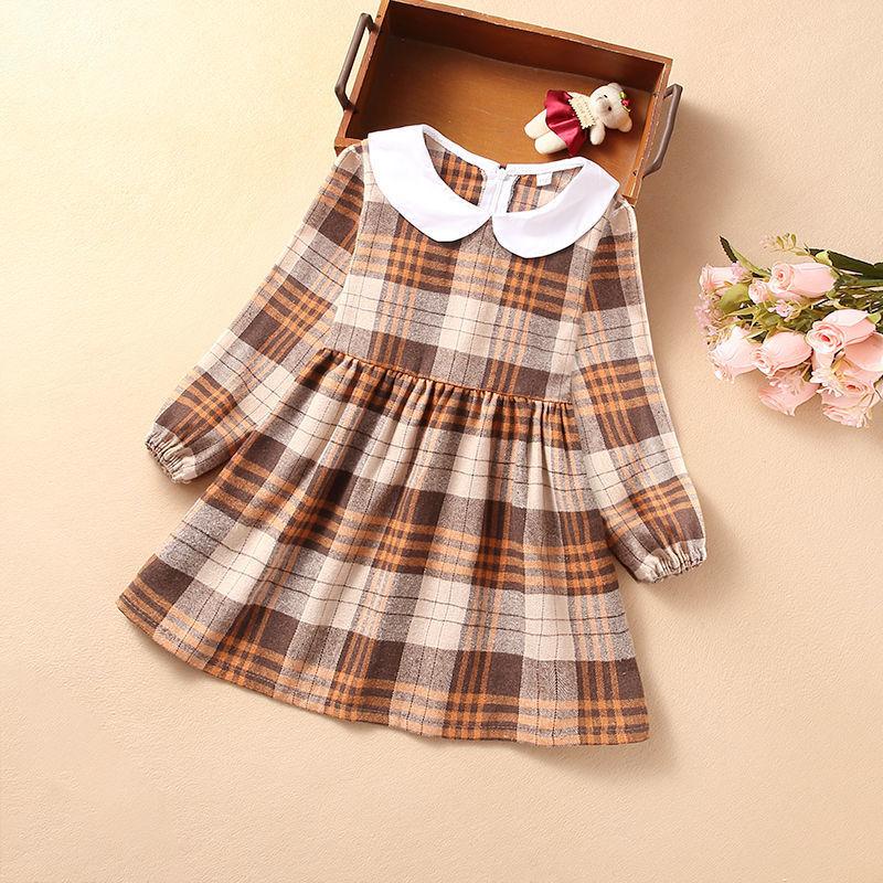 

Girls Dress Children s Floral Dress Stylish New Korean Style for Spring Autumn and Winter Long-sleeved Dress Base Layer Dress 100