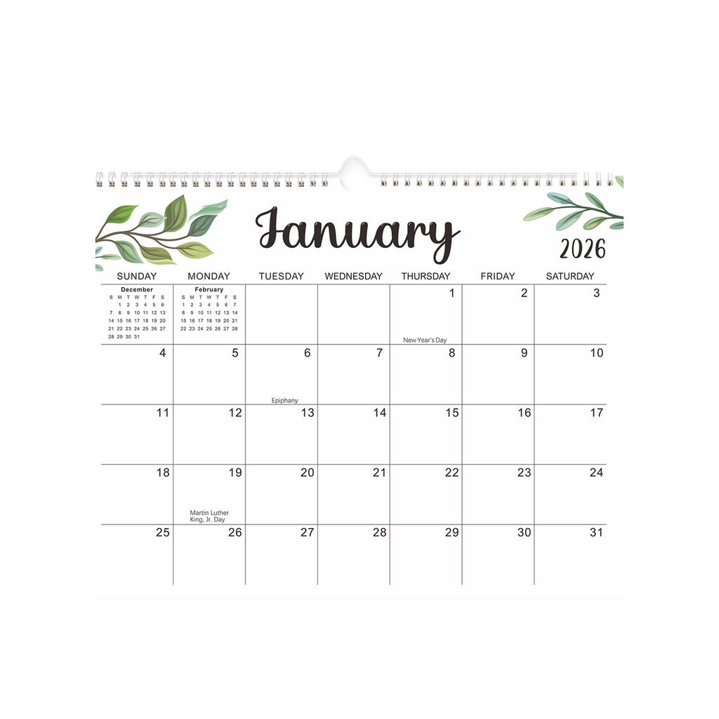 2026 Wall Calendar,Wall Calendar From January 2026 To 2027, Double Coil Binding, Large Wall Calendar With Thick Paper, Suitable For Home