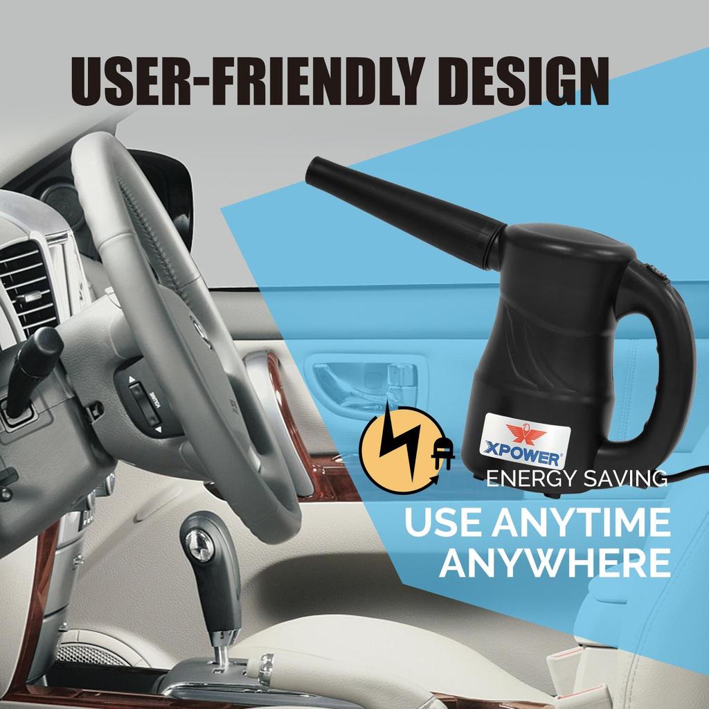 Luchtblazer XPOWER Cyber Duster Multifunctionele Aangedreven Bladblazer Krachtige Elektrische Stofzuiger, Ontwerp met schuine mondstuk (A-2S)