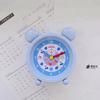 Early Education Silent Alarm Clock Student with Bedside Mini Round Table Children's Room Desk Cute Cartoon Desktop Clock