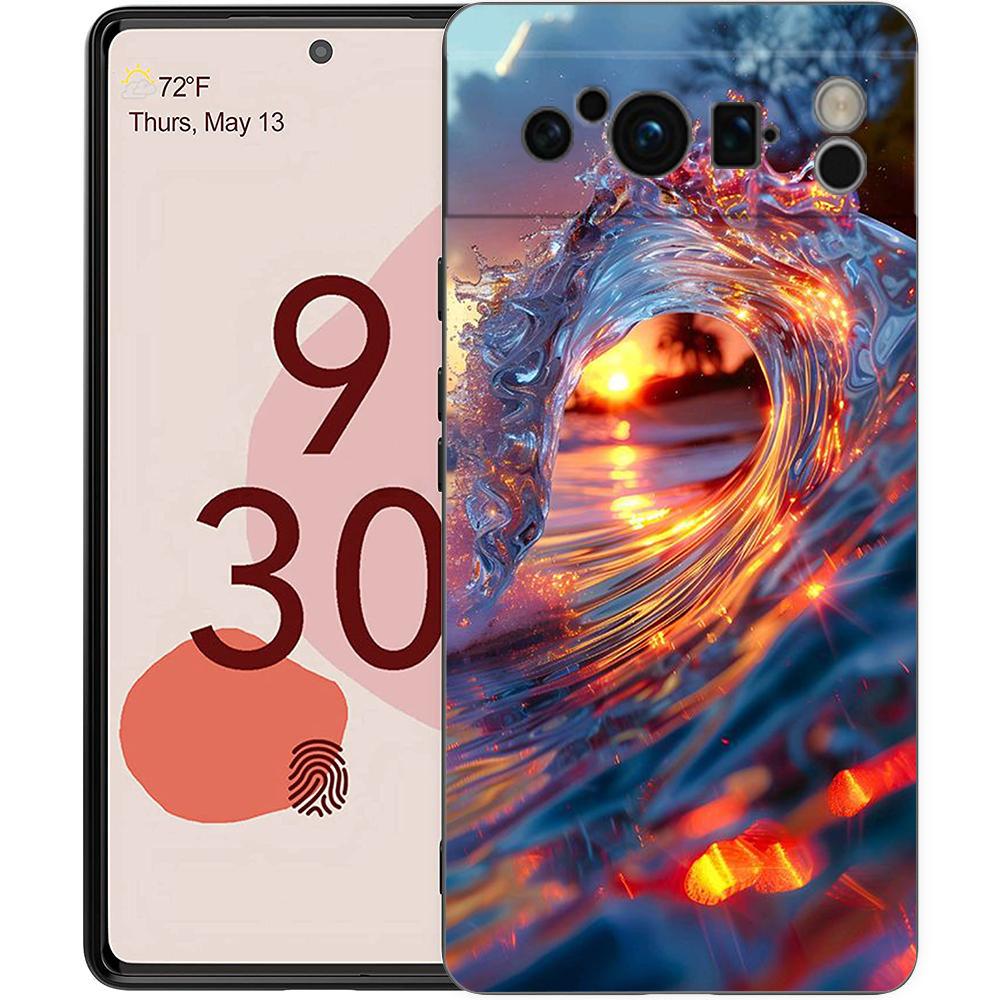 Blue Sea Ocean Waves Phone Case For Google Pixel 9 8 9A 8A 7 7A 6 Pro XL 6A 5G Black Soft Back Luxury TPU Cover