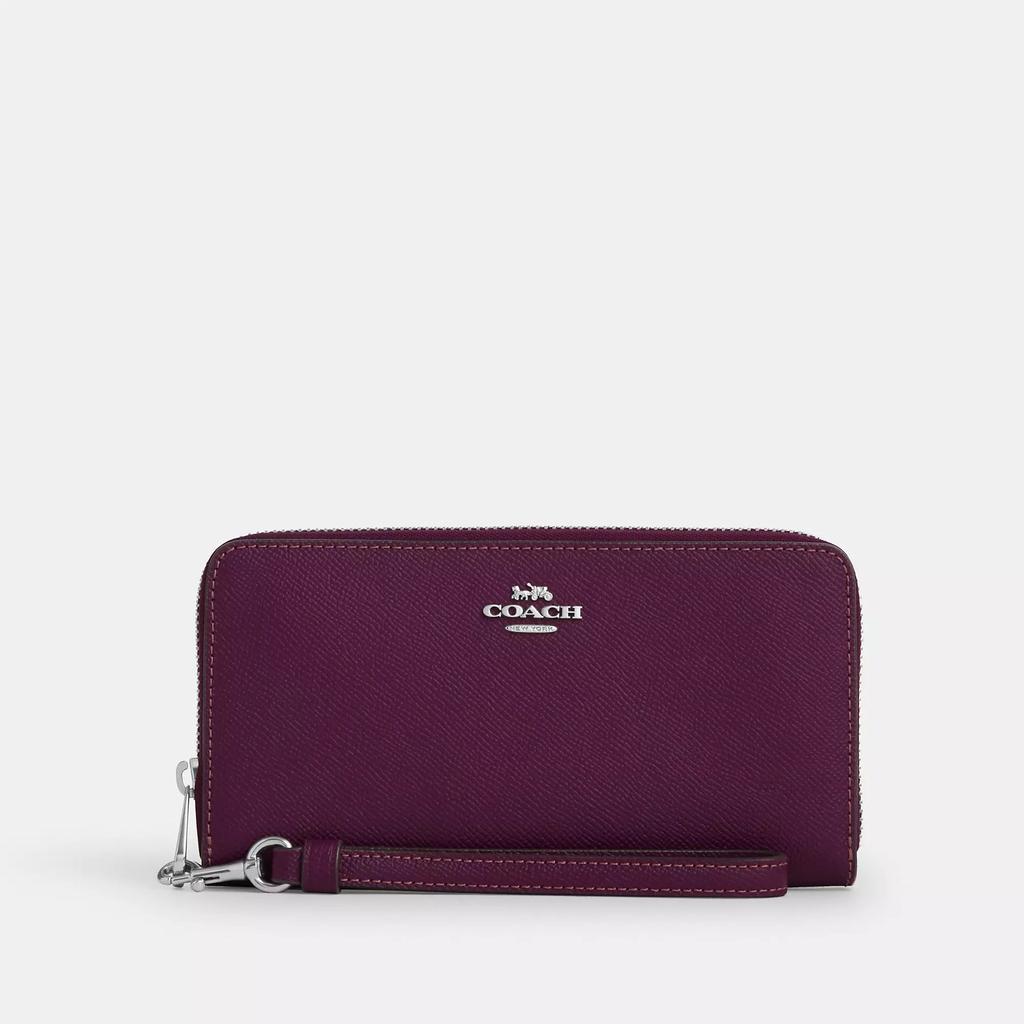 Coach Long Zip Around Wallet Gold Chalk