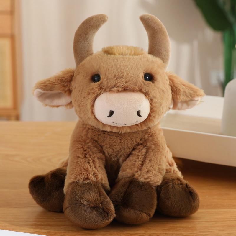 23cm Cartoon Sitting Animal Plush Toy Stuffed Pig Goat Lamb Lion Koala Fox Panda Cute Plushie Birthday Present
