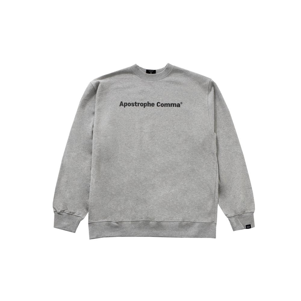 APOSTROPHE COMMA Basic Full Name Logo Sweatshirt (Grey/Black)