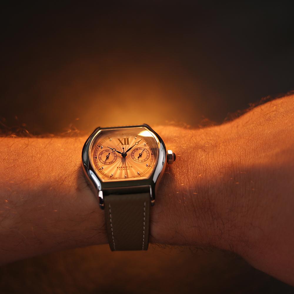 FARASUTE Nové pánské křemenné hodinky 36 mm s strojkem VH64 z nerezové oceli Sportovní Móda Safírové sklo Voděodolné pánské hodinky