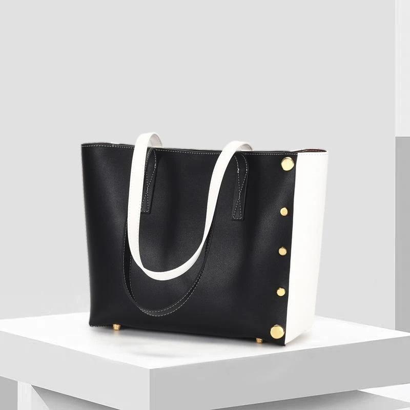Commuter tote bag women's large-capacity bag Korean niche high-end women's shoulder bag fashion leather women's bag