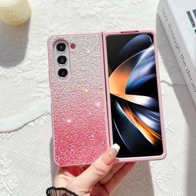 Etui Skin-feeling Bling Glitter Gradient Składane Odporne na Wstrząsy Ochronne Twarda Pokrywa Akcesoria do Samsung Galaxy Z Fold 6 5 4 3 5G