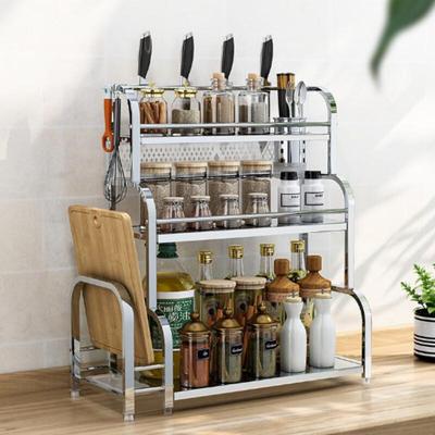 Stainless Steel 3-Tier Kitchen Storage Rack