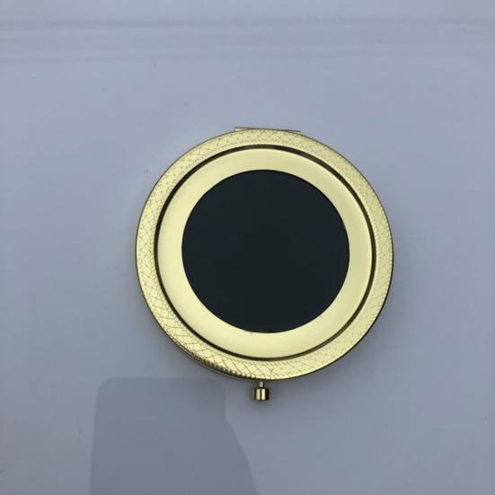 Retro Matt Runder Taschen-Make-up-Spiegel Tragbarer Doppelseitiger Klappvergrößerungsspiegel