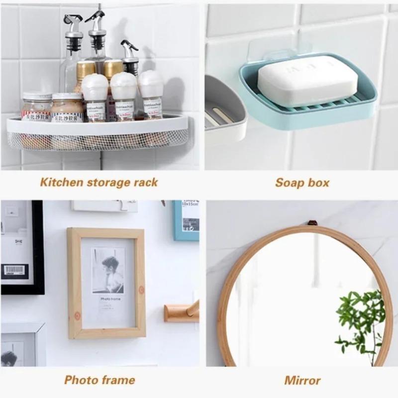 50PCS/30PCS/20PCS/10PCS/5PCS - Non Drilling Adhesive Hook Multifunctional Auxiliary Hook Suitable for Glass Windows, Home Kitc