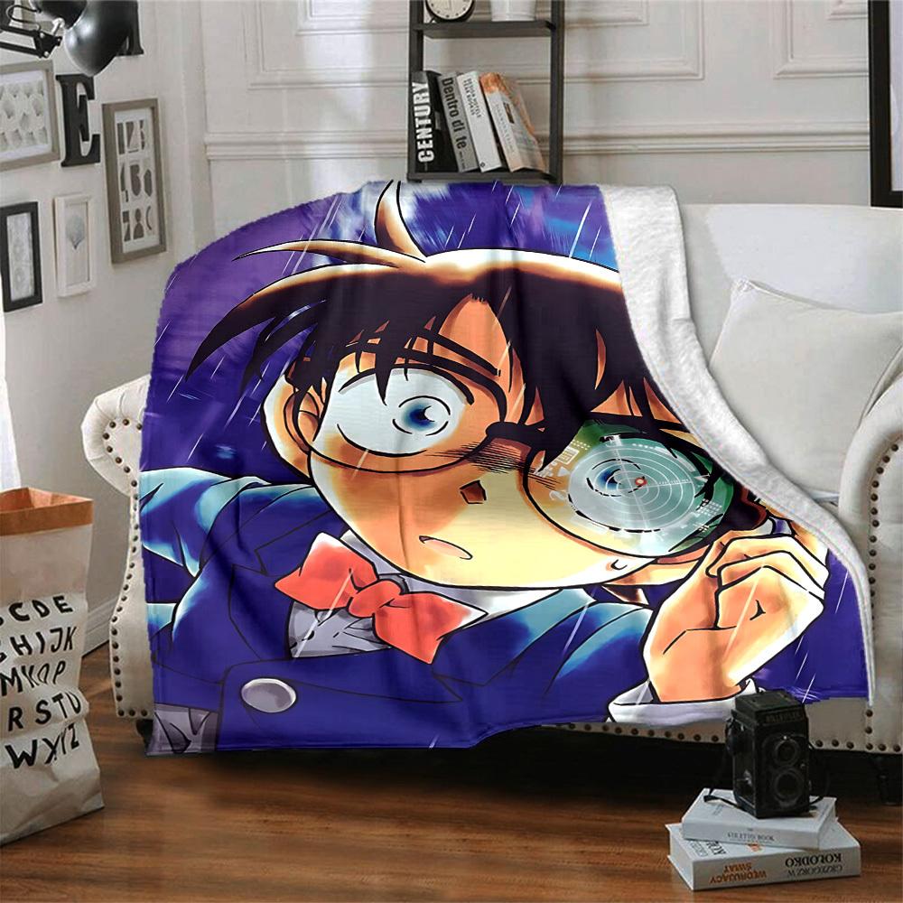1pc Detective Conan Soft & Warm Flannel Blanket, Multi-Purpose Throw Blanket for Couch, Sofa, Office, Bed, Camping, Travel 171