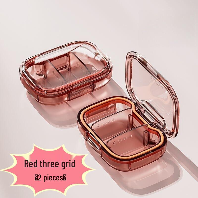 Compact Daily Pill Organizer with Sealed Compartments