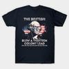 Asiatische Größe Herren Schwarzes T-Shirt mit Aufdruck Die Briten verspielten einen 13-Kolonien-Vorsprung Kein-Schnitt-Druck Baumwoll-T-Shirt