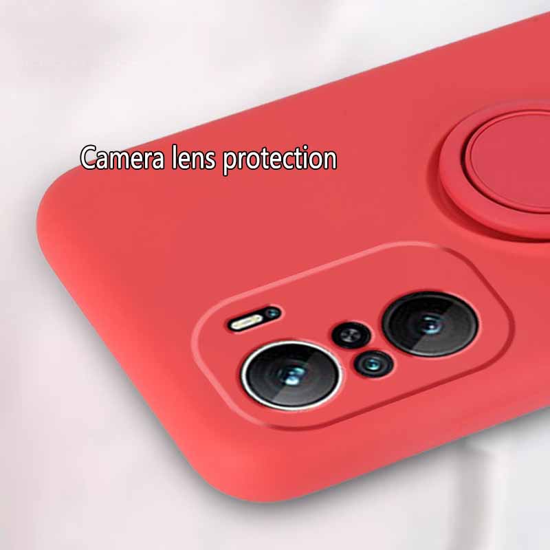 Pouzdro pro Xiaomi Redmi Note 13 12 Pro Plus 5G s držákem prstenu a stojánkem, silikonové pouzdro Redmi Note 12S 11S 10S 9S 8T 9 10 11 Pro kryt