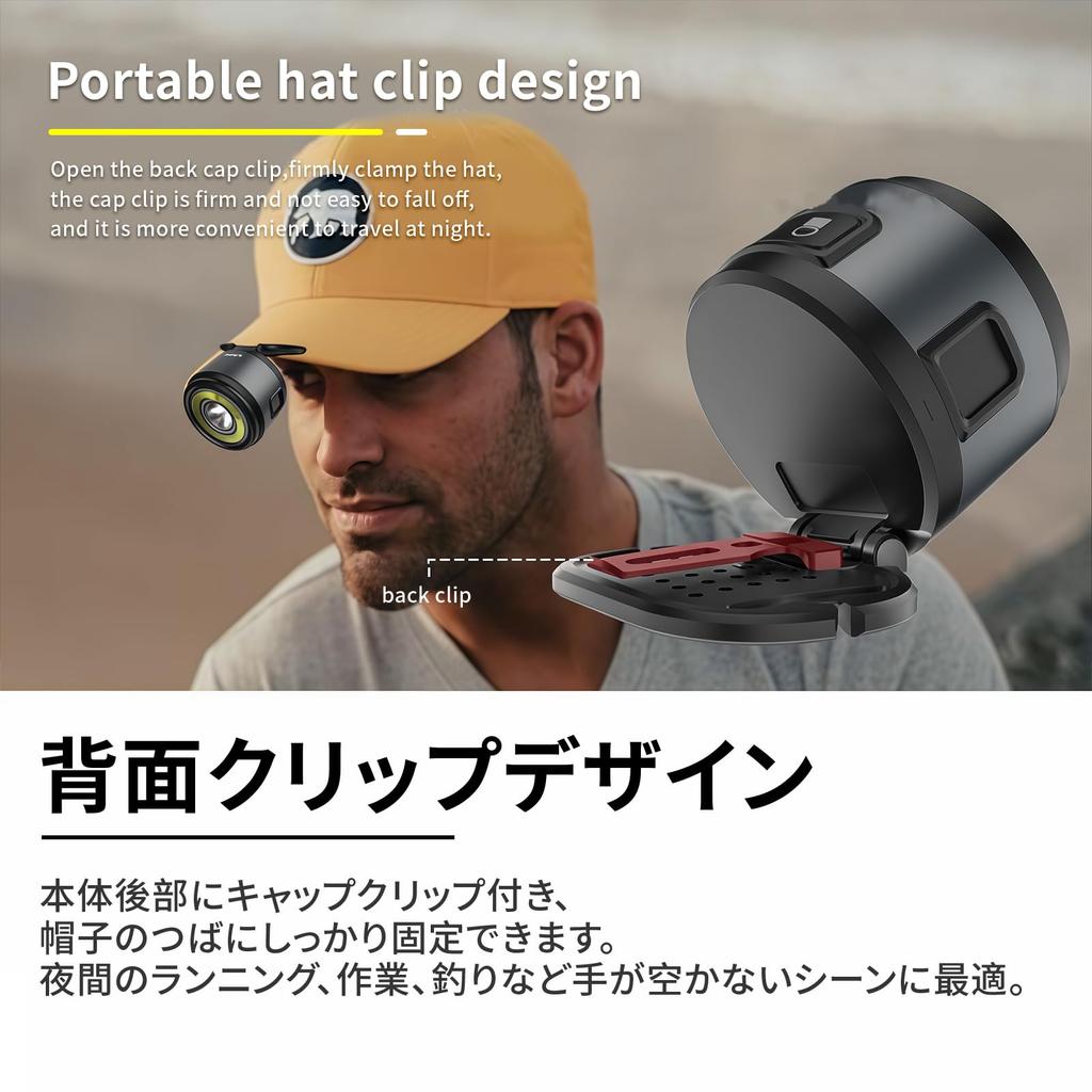 Chfeng USB Rechargeable Headlamp with High White Red SOS Waterproof and Adjustable Compact and Ideal for Night Outdoor and Power Outages Brightness, &