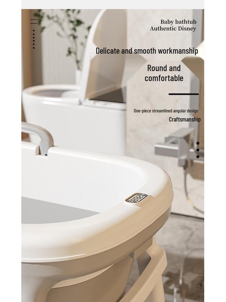 Foldable Large Children's Soaking Tub: Portable Baby Bath and Swimming Tub