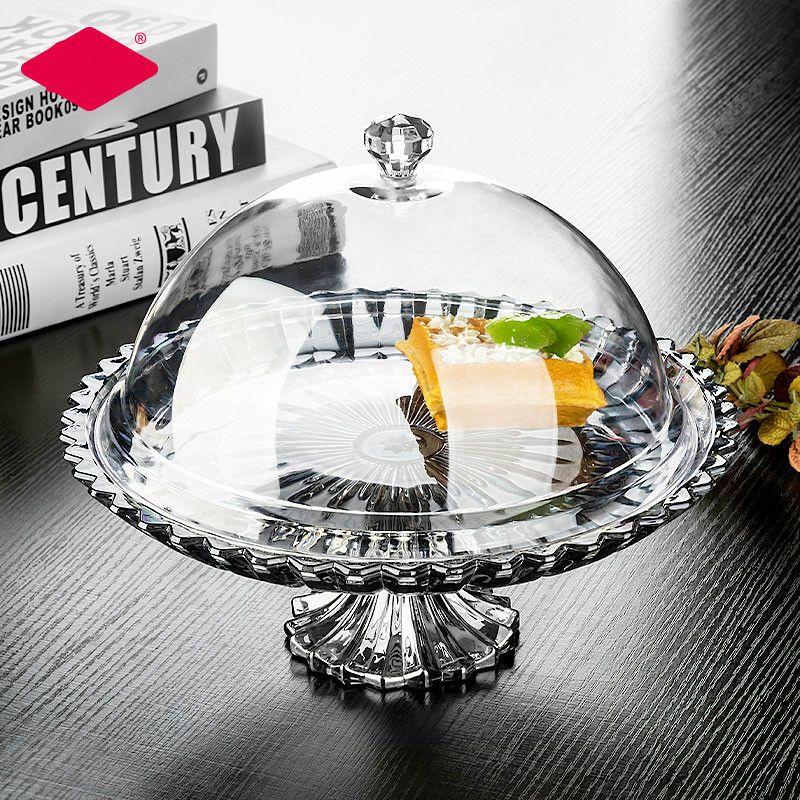 Naijiang Glass Pedestal Fruit & Cake Plate with Lid