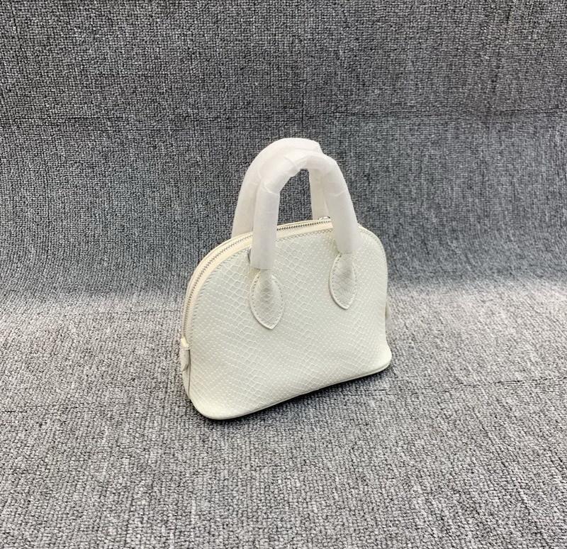 Genuine Leather Women's Bag, Snake Pattern Leather 18 Mini Small Bag, Shell Bag, Single-shoulder Hand-held Crossbody Bag