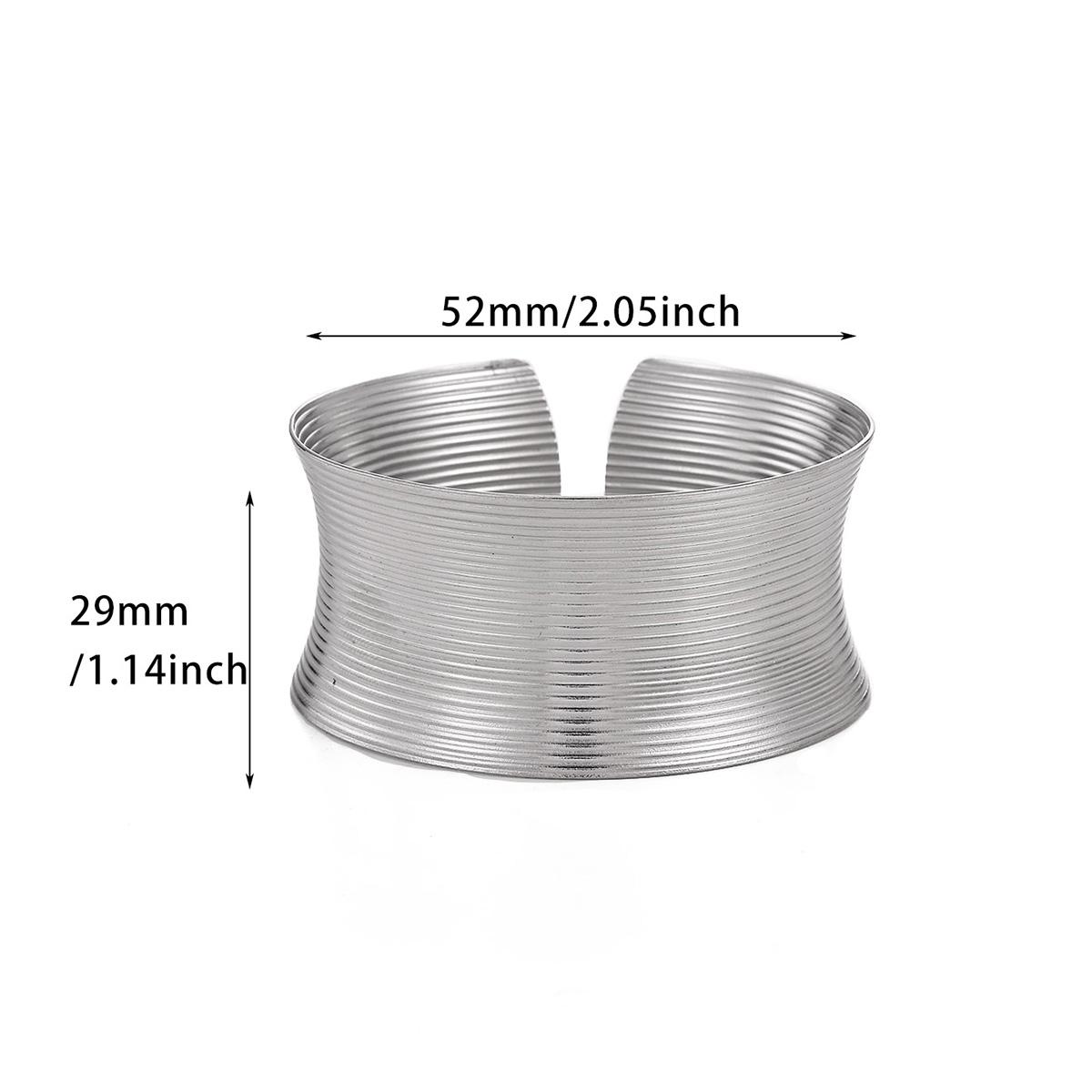 

Stainless Steel Gold Color Big Flower Cuff Bangle For Women Exaggerated Heart Round Open Bracelet Chunky Statement Jewelry Gift