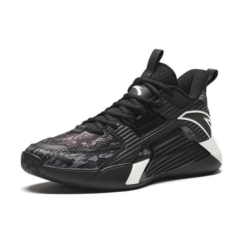 Anta 3 Abrasion Resistant Mid top Basketball Shoes Men's Black Gray Sneakers 112341604-6