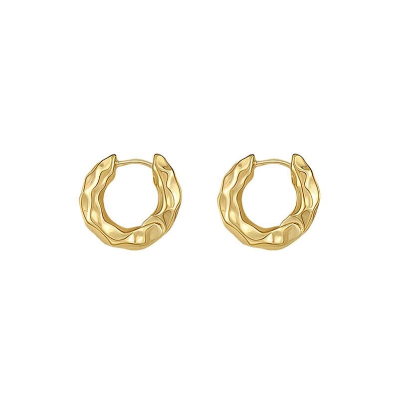 Elegant Gold Metal Hoop Ear Cuffs - High-End Niche Design