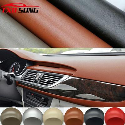 Premium Leather Pattern PVC Adhesive Vinyl Film Stickers For Auto Car Body Internal Decoration Vinyl Wrap Car Leather